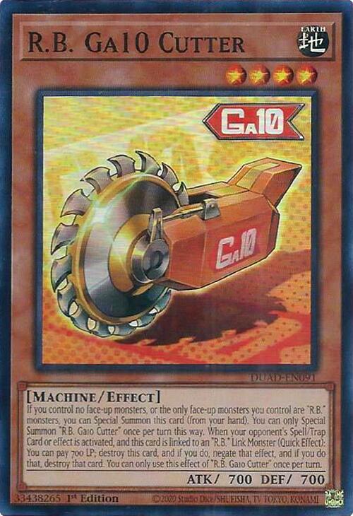 R.B. Ga10 Cutter Card Front