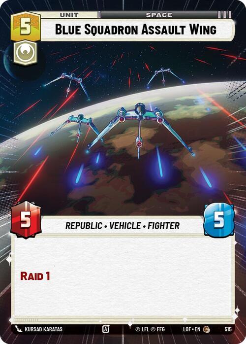 Blue Squadron Assault Wing Card Front