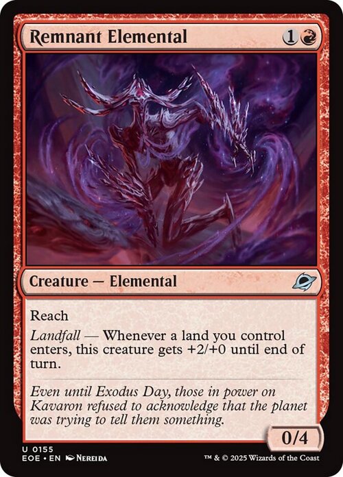 Remnant Elemental Card Front