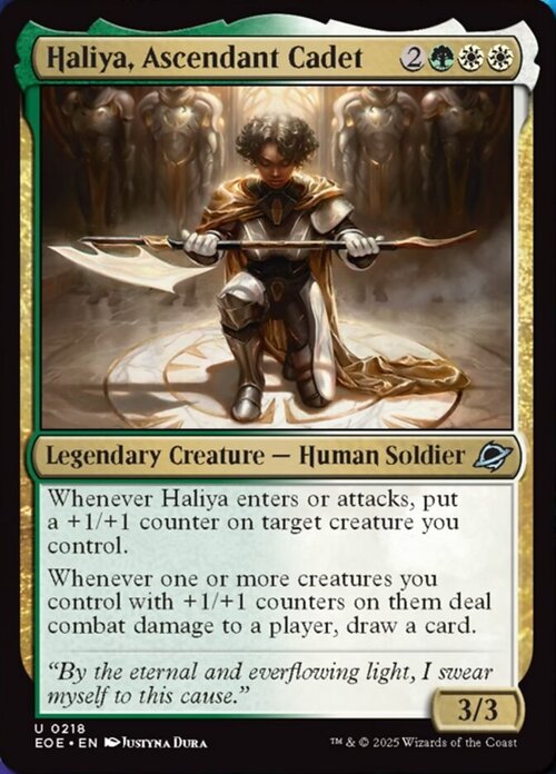 Haliya, Ascendant Cadet Card Front