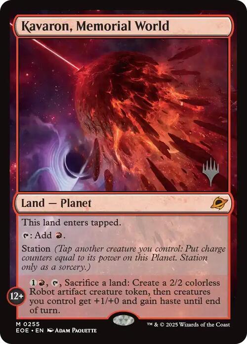 Kavaron, Memorial World Card Front