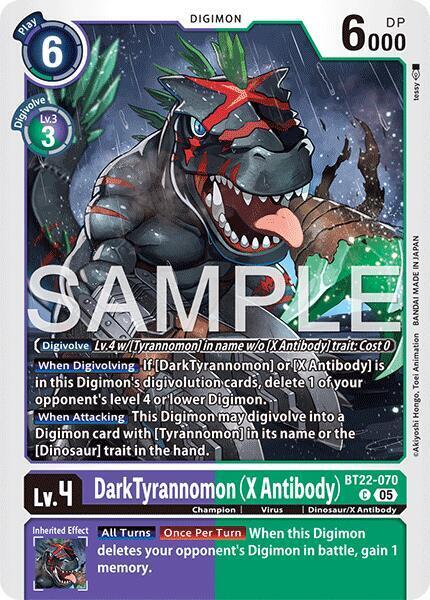 Dark Tyrannomon (X Antibody) Card Front