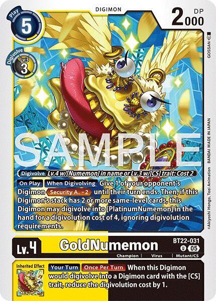 GoldNumemon Card Front