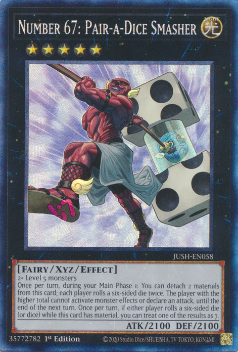 Number 67: Pair-a-Dice Smasher Card Front