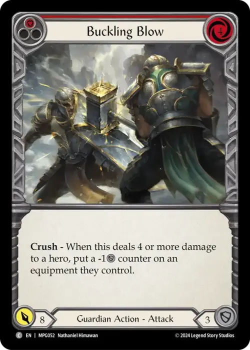 Buckling Blow - Red Card Front