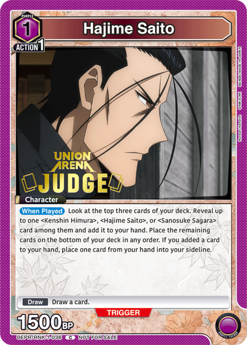 Hajime Saito Card Front