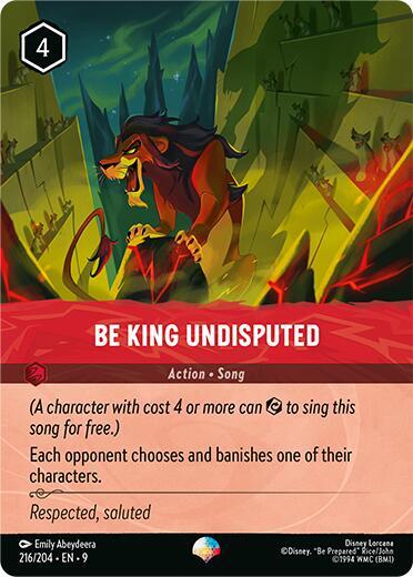 Be King Undisputed Card Front