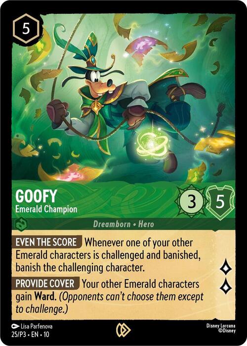 Goofy - Emerald Champion Card Front
