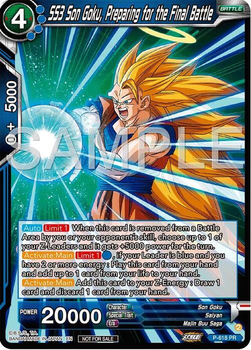 SS3 Son Goku, Preparing for the Final Battle Card Front