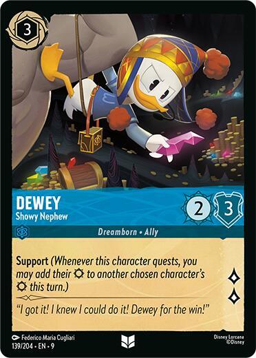 Dewey - Showy Nephew Card Front