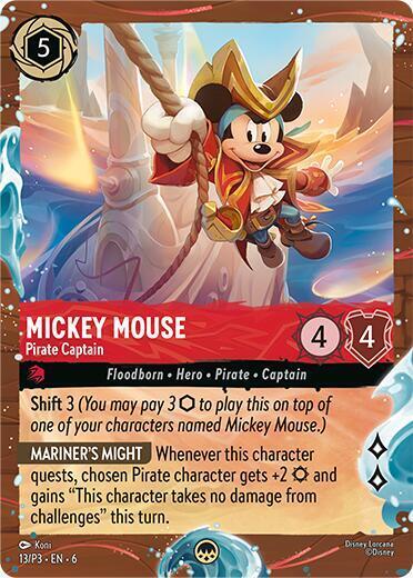 Mickey Mouse - Pirate Captain Card Front