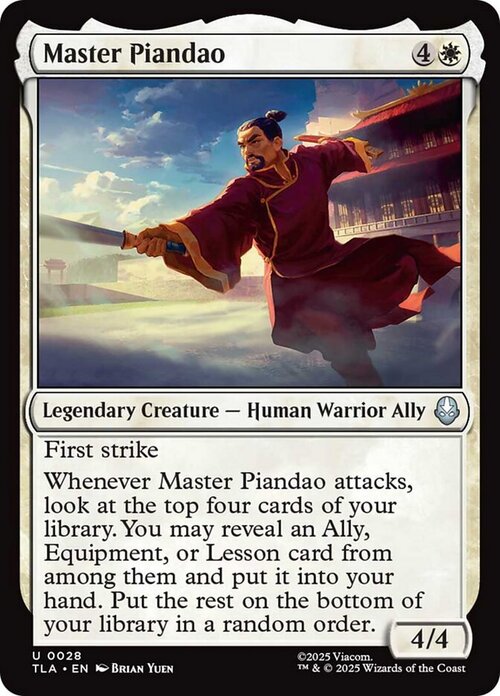 Master Piandao Card Front