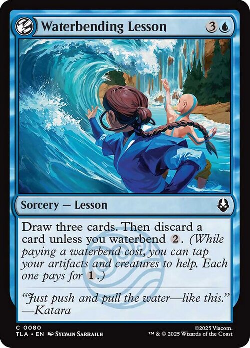 Waterbending Lesson Card Front