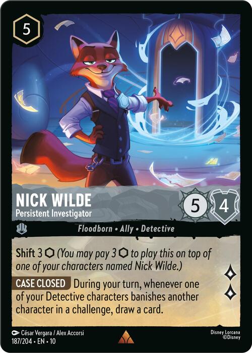Nick Wilde - Persistent Investigator Card Front