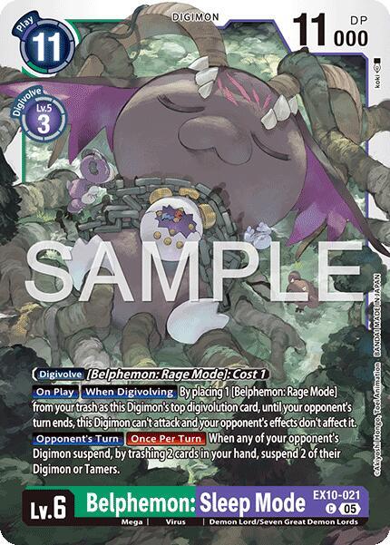 Belphemon: Sleep Mode Card Front