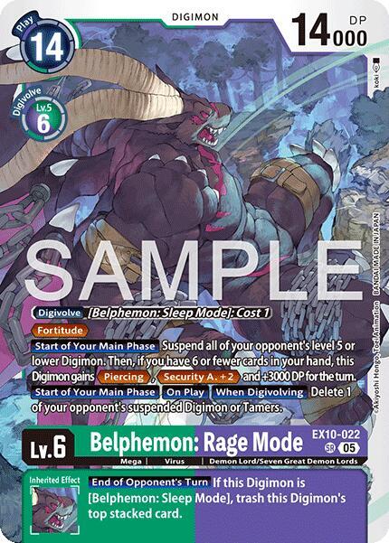 Belphemon: Rage Mode Card Front