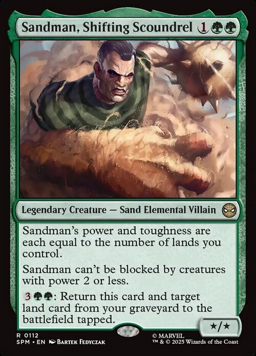 Sandman, Shifting Scoundrel Card Front