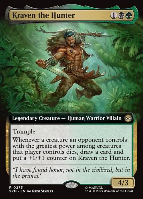 Kraven the Hunter Card Front