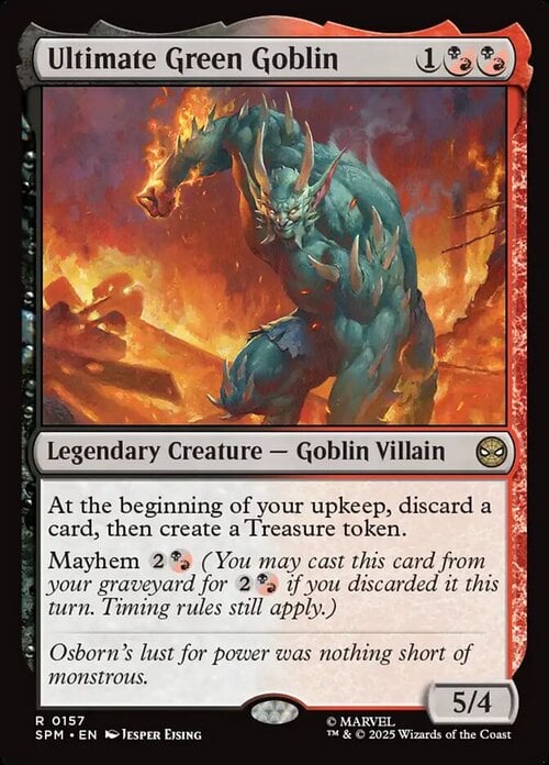 Ultimate Green Goblin Card Front