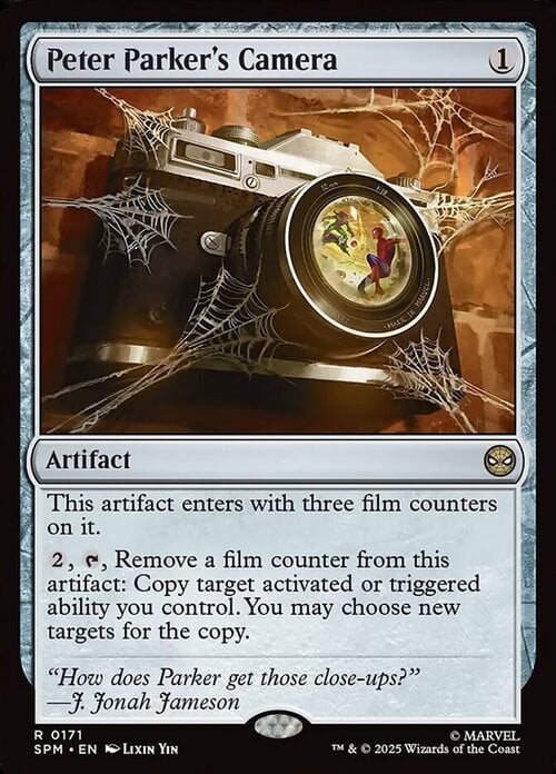 Peter Parker's Camera Card Front
