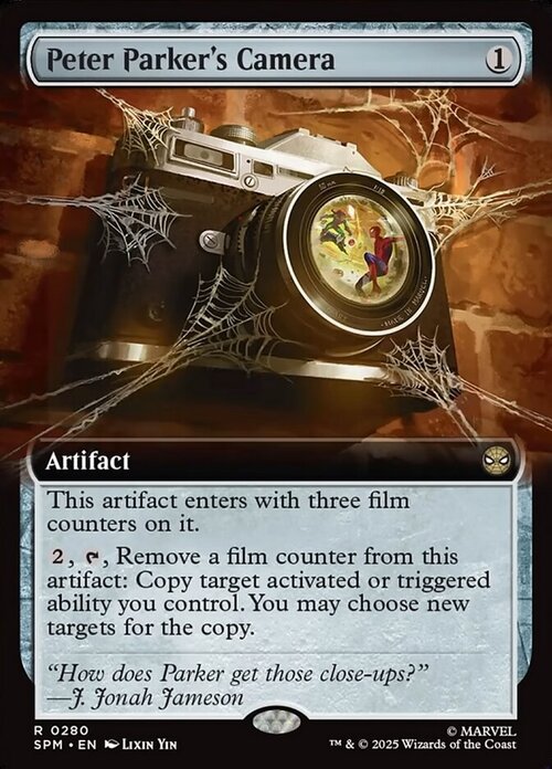 Peter Parker's Camera Card Front
