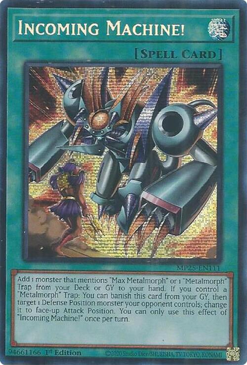 Incoming Machine! Card Front