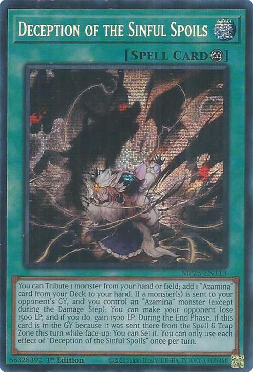Deception of the Sinful Spoils Card Front