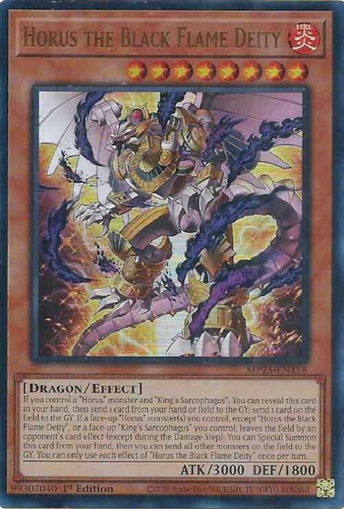 Horus the Black Flame Deity Card Front
