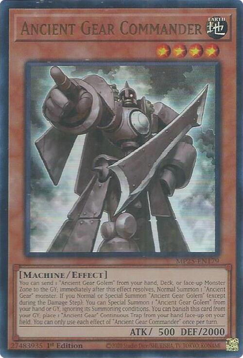 Ancient Gear Commander Card Front