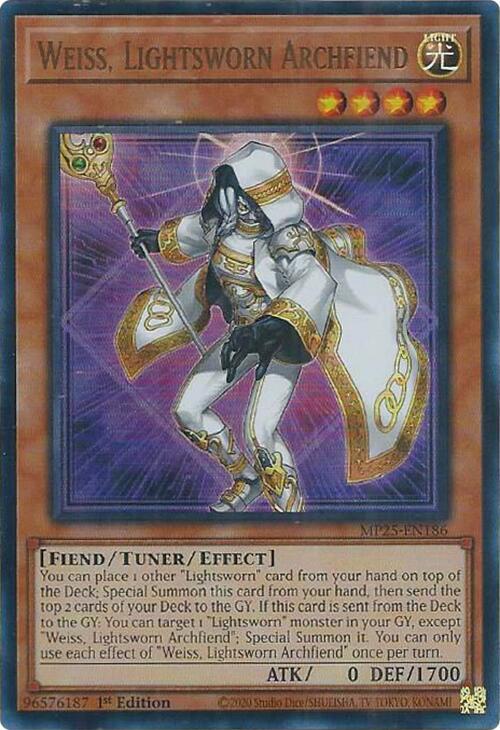 Weiss, Lightsworn Archfiend Card Front