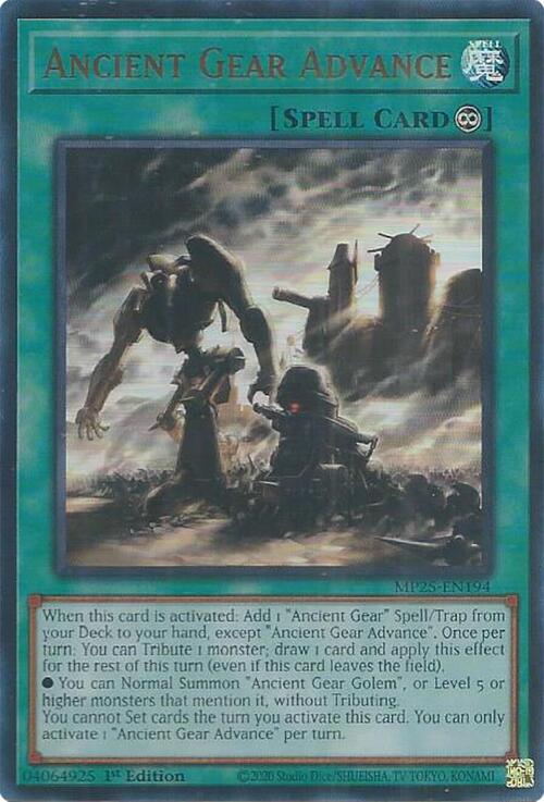 Ancient Gear Advance Card Front