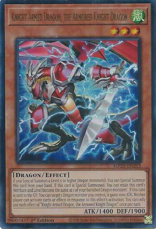 Knight Armed Dragon, the Armored Knight Dragon Card Front