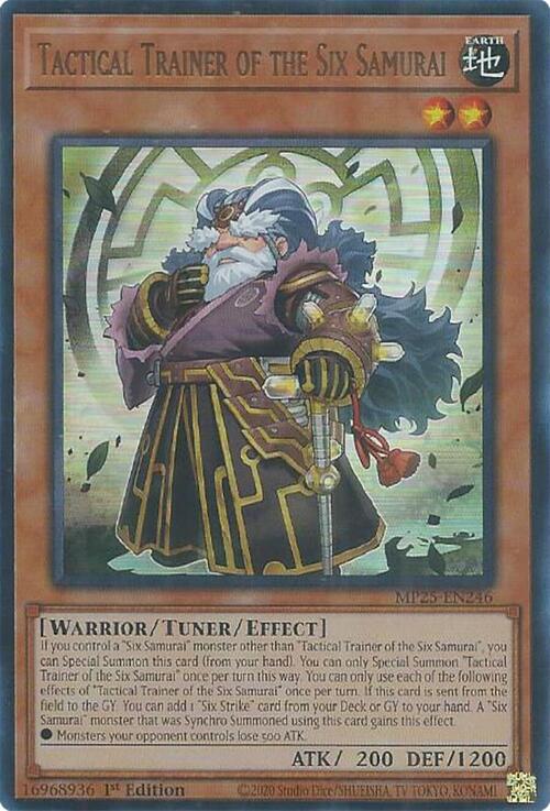 Tactical Trainer of the Six Samurai Card Front