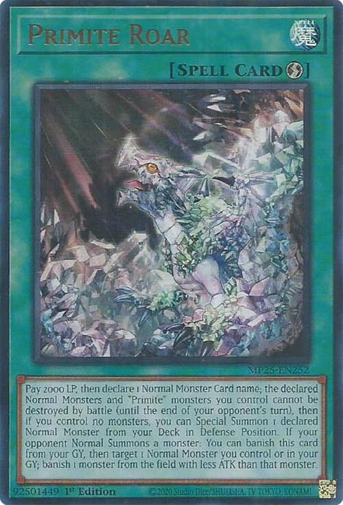 Primite Roar Card Front