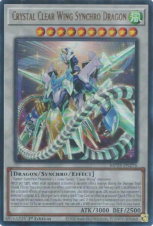 Crystal Clear Wing Synchro Dragon Card Front