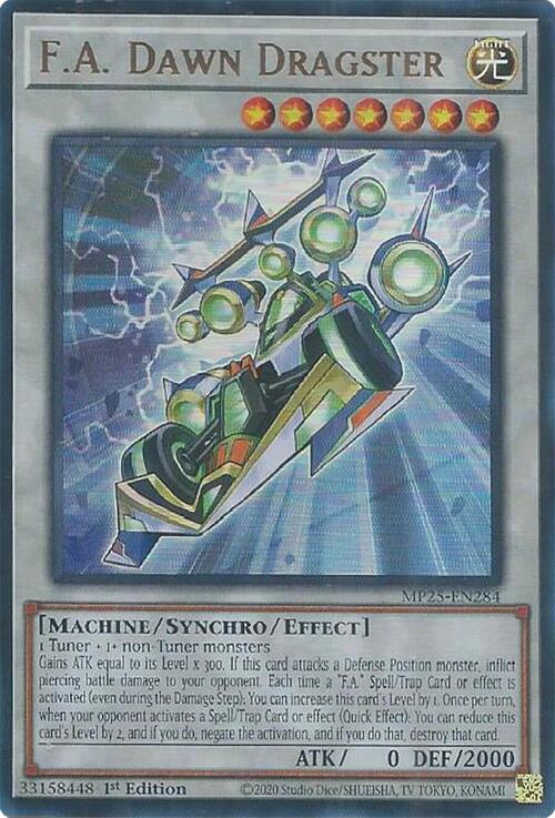 F.A. Dawn Dragster Card Front