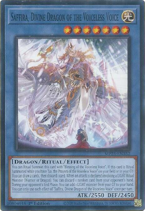 Saffira, Divine Dragon of the Voiceless Voice Card Front
