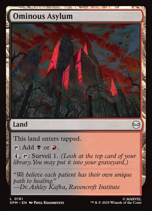 Ominous Asylum Card Front