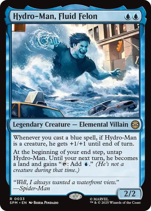 Hydro-Man, Fluid Felon Card Front