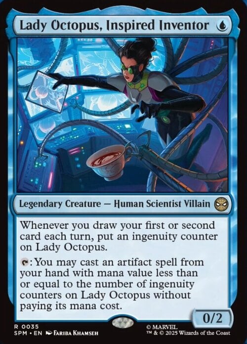 Lady Octopus, Inspired Inventor Card Front