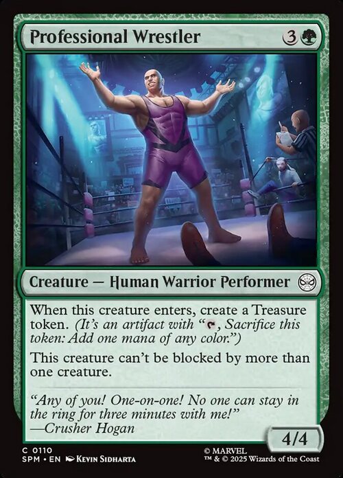 Professional Wrestler Card Front