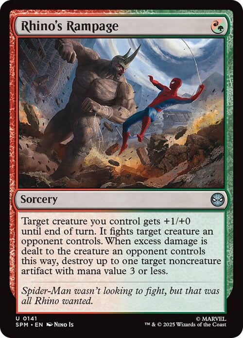 Rhino's Rampage Card Front
