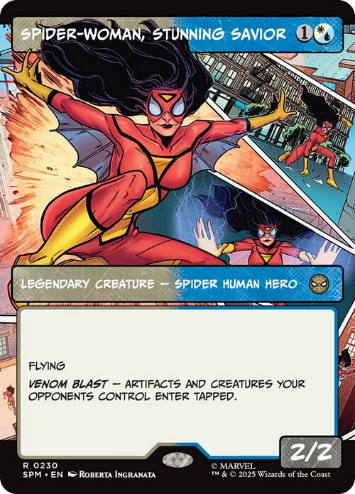 Spider-Woman, Stunning Savior Card Front