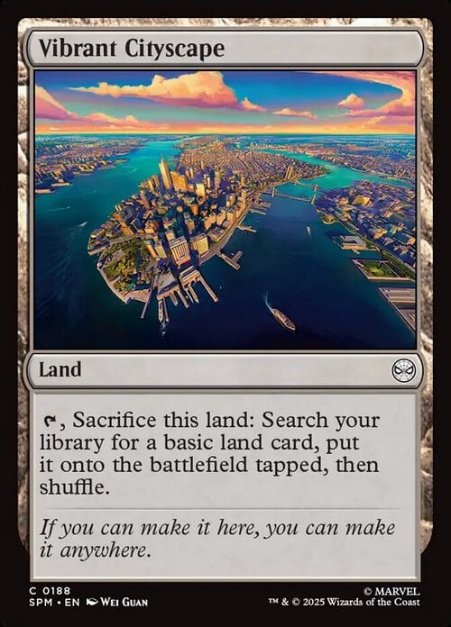 Vibrant Cityscape Card Front