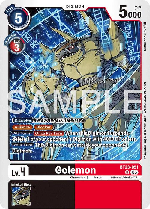 Golemon Card Front