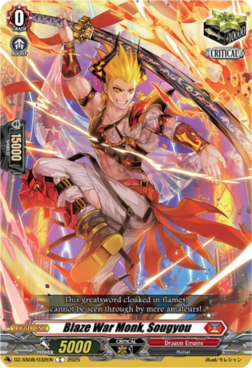 Blaze War Monk, Sougyou Card Front