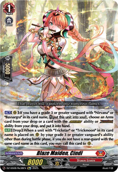 Blaze Maiden, Cindi Card Front