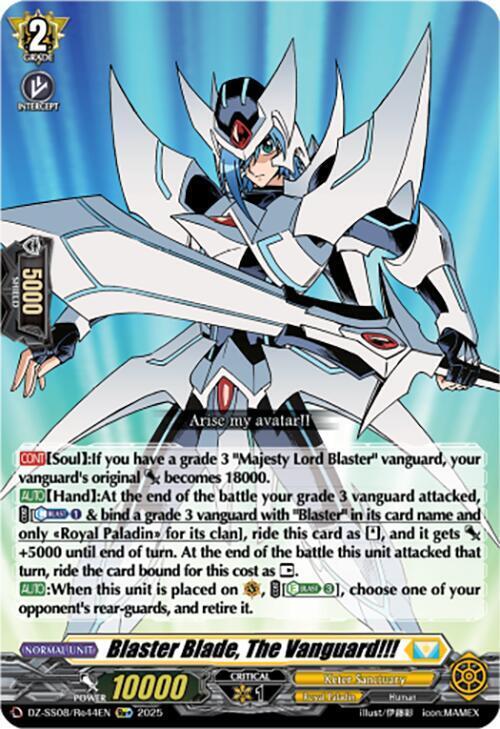 Blaster Blade, The Vanguard!!! Card Front