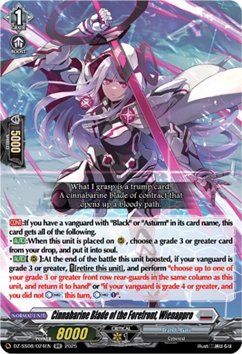 Cinnabarine Blade of the Forefront, Wienappro Card Front