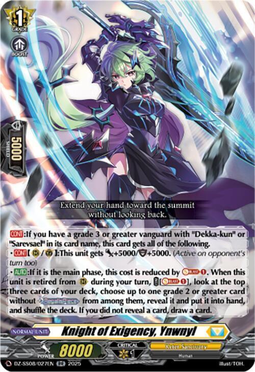 Knight of Exigency, Ynwnyl Card Front